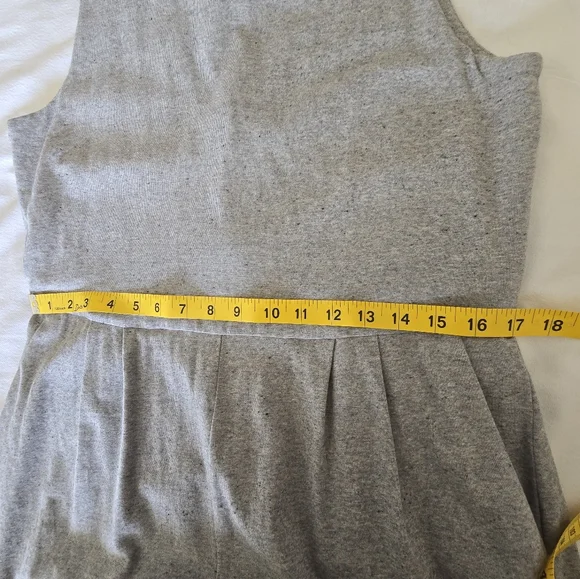 Eileen Fisher Organic Cotton Gray Jumpsuit Wide Leg Cropped Minimalist Pockets M - Picture 13 of 13